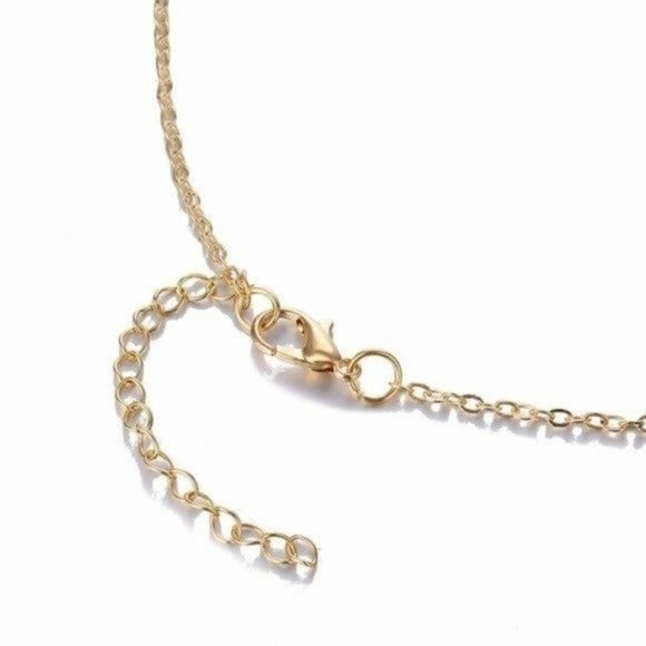 *50% OFF! Pink quartz crystal necklace boho gold chain - Picture 4 of 5